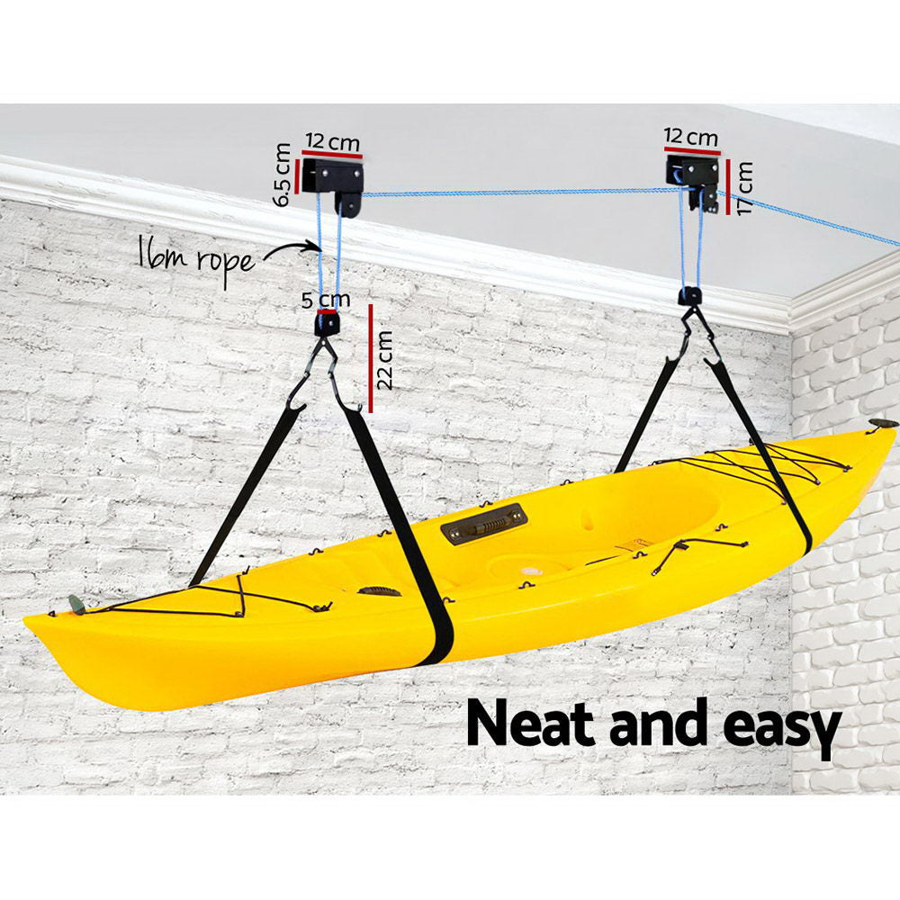 Set of 2 Capacity Kayak Hoist 45kg