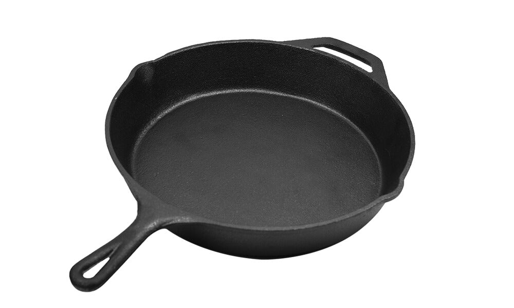 30cm Cast Iron Skillet / Fry Pan 12 Inch Pre Seasoned Oven Safe Cooktop & BBQ