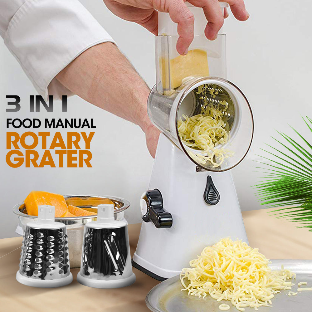 Kitchen Multifunction Vegetable Food Manual Rotary Grater Chopper Slicer Cutter