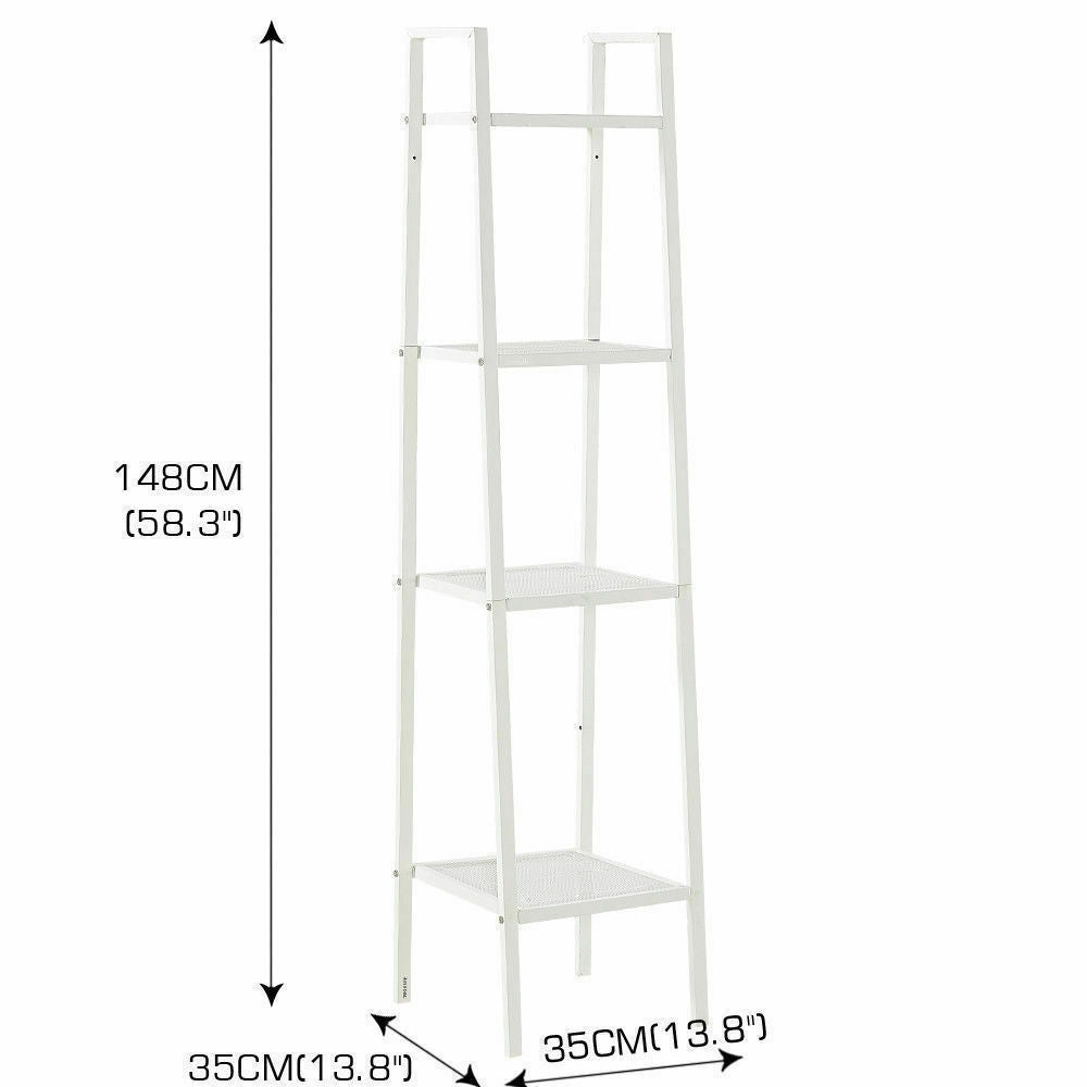 Levede 4 Tier Ladder Shelf Unit Bookshelf Bookcase Storage Display Rack Stand