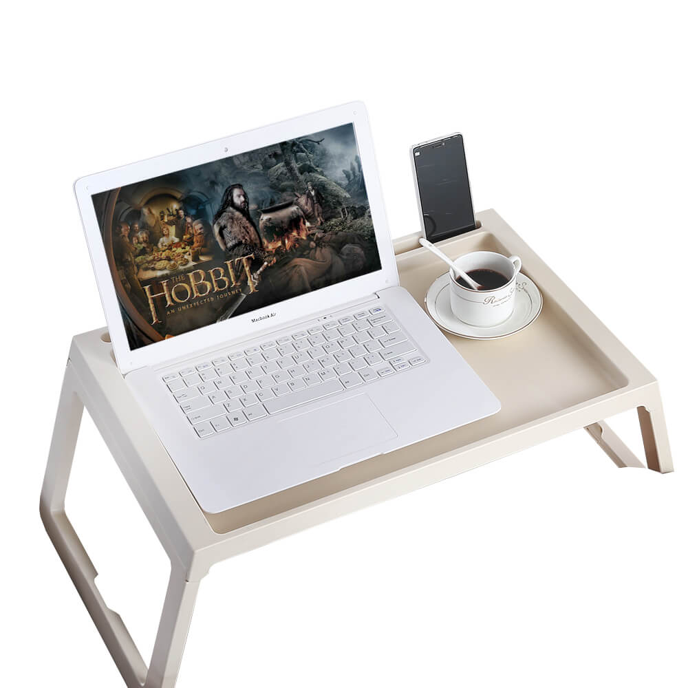 Foldable Desk Laptop Stand Breakfast Bed Tray Computer Portable Serving Table