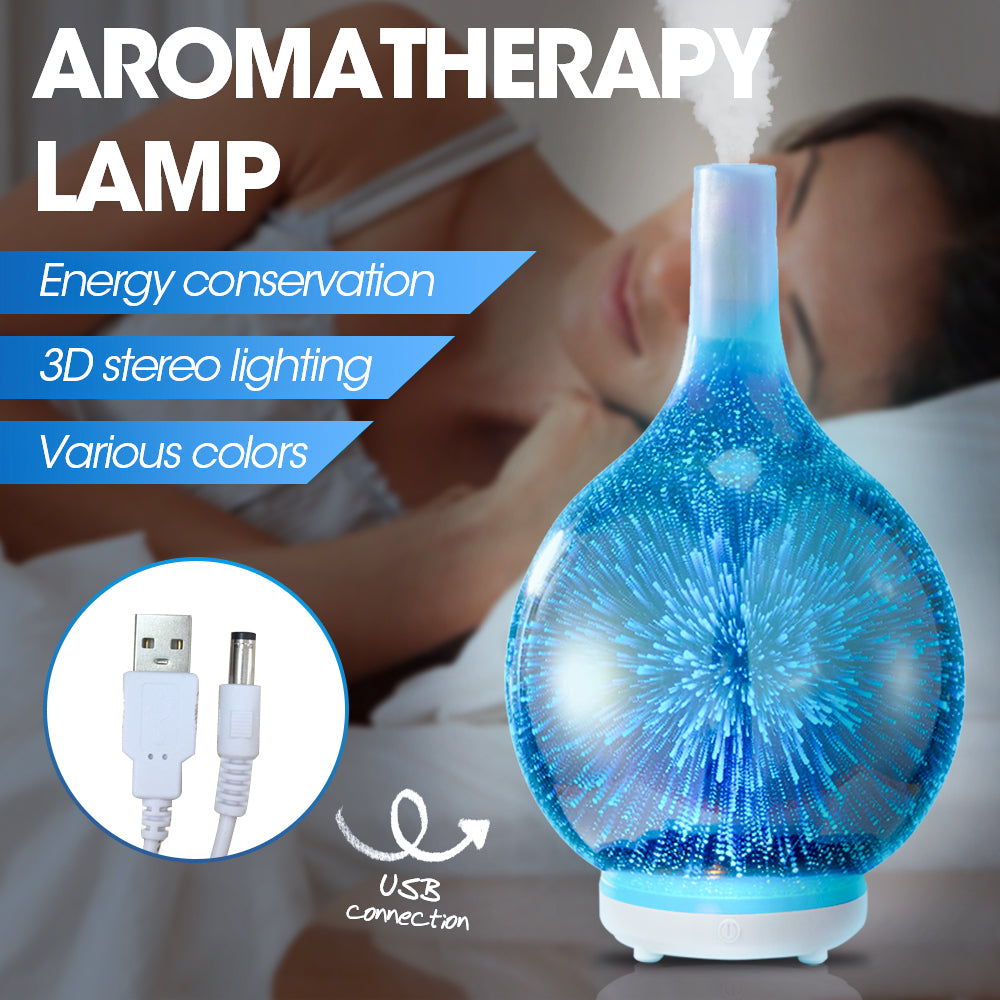 Aroma Diffuser Aromatherapy 3D Ultrasonic Humidifier Essential Oil Air Purifier