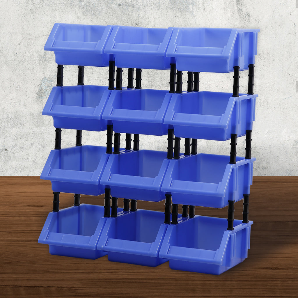 6 Plastic Parts Tools Spare Parts Storage Bins Boxes Organizer Warehouse Garage
