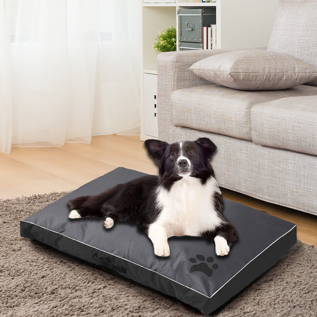PaWz Pet Bed Mattress Dog Cat Pad Mat Summer Winter Cushion Pillow Size L Black