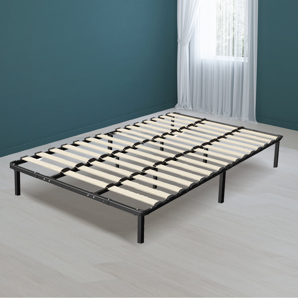 Levede Metal Bed Frame Mattress Base with Timber Slats Air BnB Super King Size