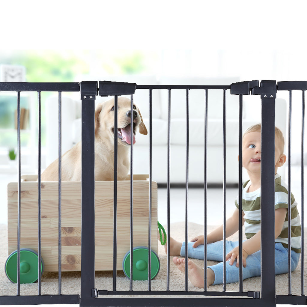 76cm Tall Baby Kids Pet Safety Security Gate Wide Adjustable Stair Barrier Door
