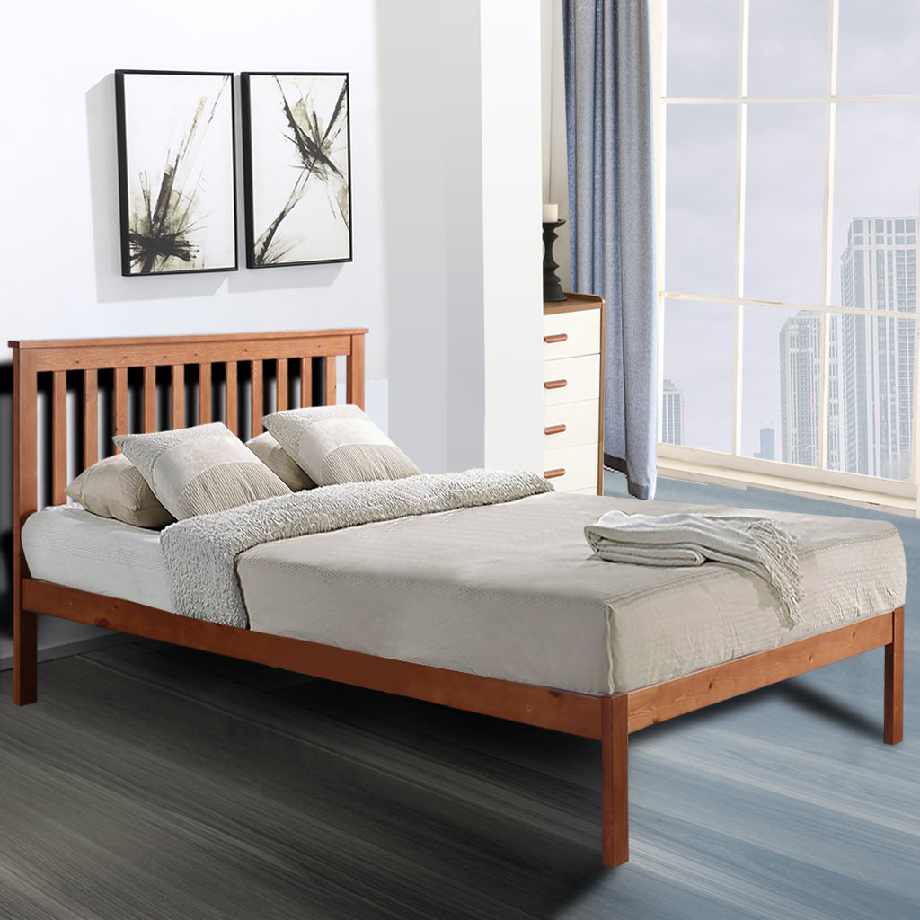 Levede Pine Wood Kids Children Bed Frame Mattress Platform Base King Single Size
