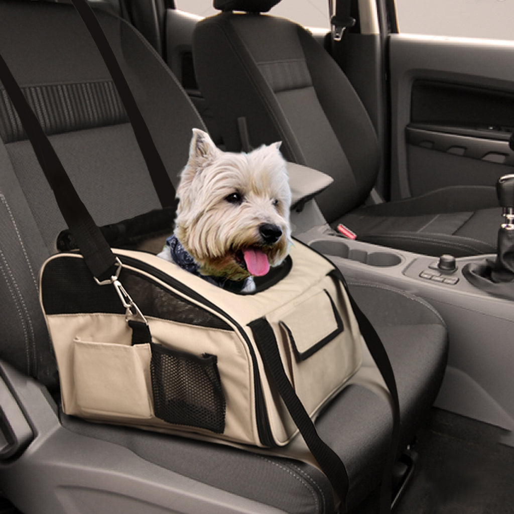 PaWz Pet Car Booster Seat Basket Puppy Cat Dog Carrier Travel Protector Safety L