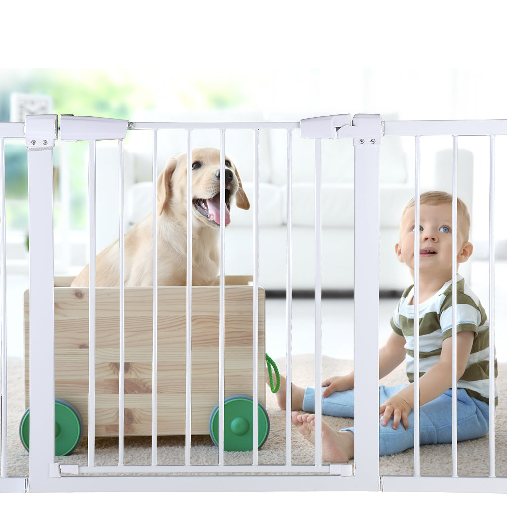 76cm Tall Baby Kids Pet Safety Security Gate Wide Adjustable Stair Barrier Door