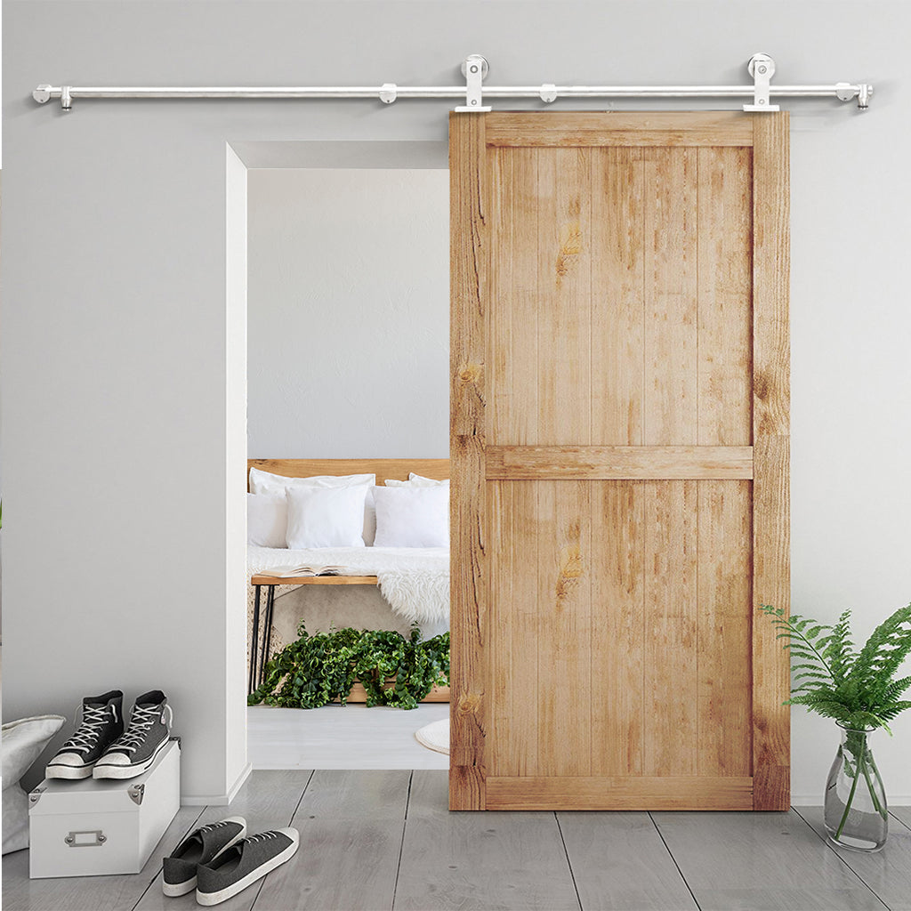 3M Antique Classic Style Single Sliding Barn Door Hardware Track Roller Kit