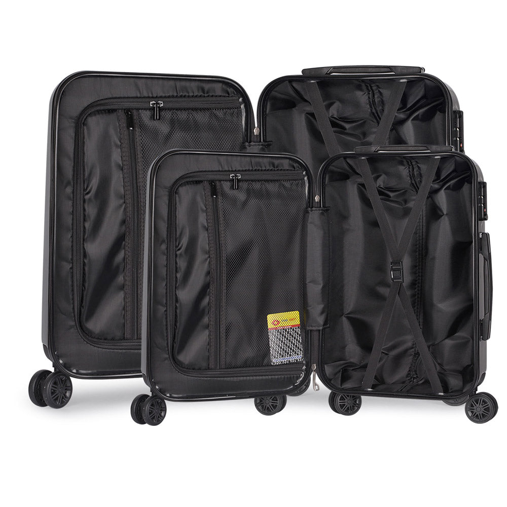 Wanderlite 2 Piece Lightweight Hard Suit Case Luggage Grey