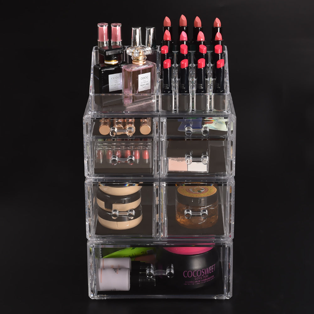 Cosmetic 7/8//9/10/11 Drawer Makeup Organizer Storage Jewellery Box Acrylic