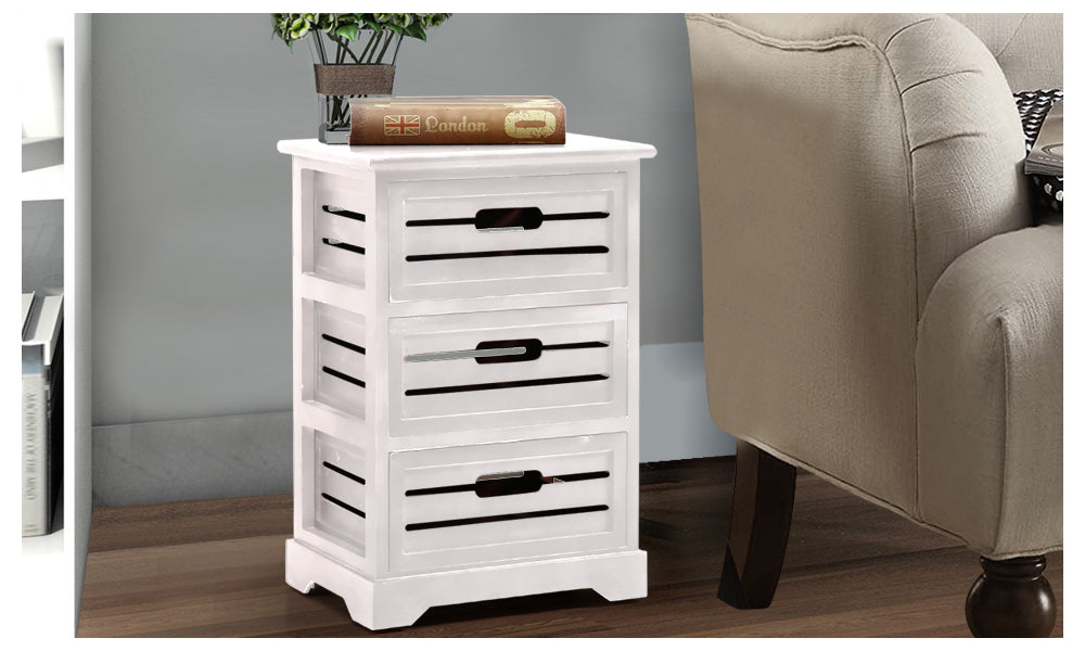 Levede Bedside Table Cabinet Lamp Side Nightstand Unit High Gloss Storage Shelf