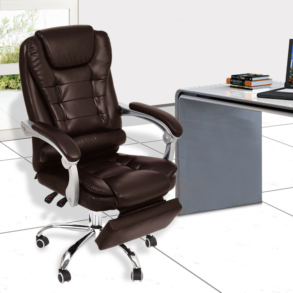 Levede Executive Office Computer Chair Premium PU Leather Thick Padded Lumbar Support