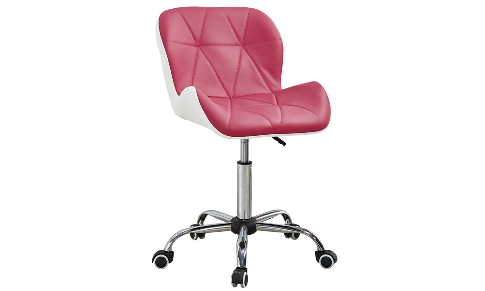 Levede Swivel Computer Desk Office Study Chair PU Leather Gaming Chair Fuchsia