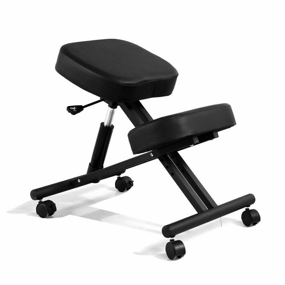 Levede Adjustable Kneeling Chair Office Stool Stretch Knee Yoga Posture Seat Sit Black