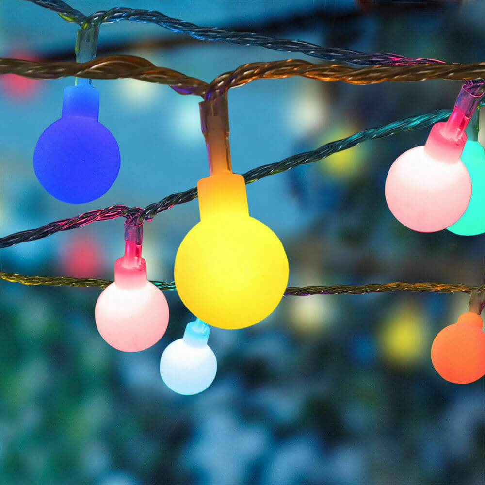 100 LED Ball Bulb String Lights Fairy Party Christmas Wedding Party In/Outdoor