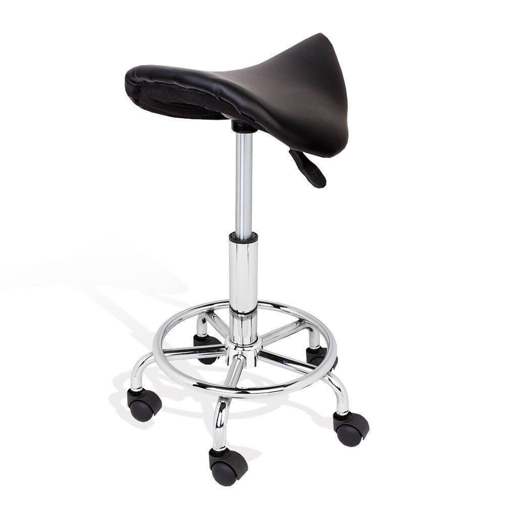 Saddle Salon Stool Bar Swivel Chair Massage Barber Hairdressing Hydraulic Lift