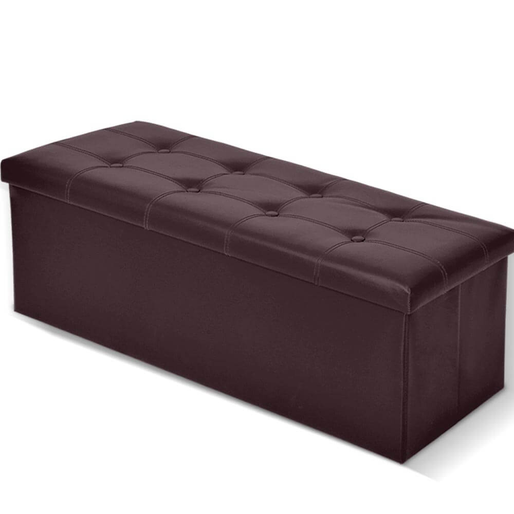 Levede Folding Storage Tufted Ottoman Box Coffee Table Foot Rest Stool Bench