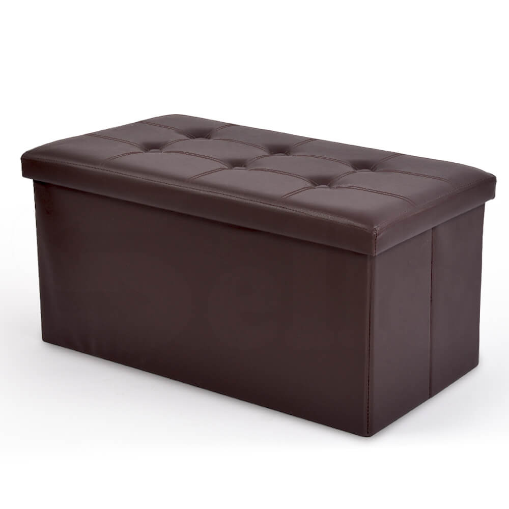 Levede Folding Storage Tufted Ottoman Box Coffee Table Foot Rest Stool Bench