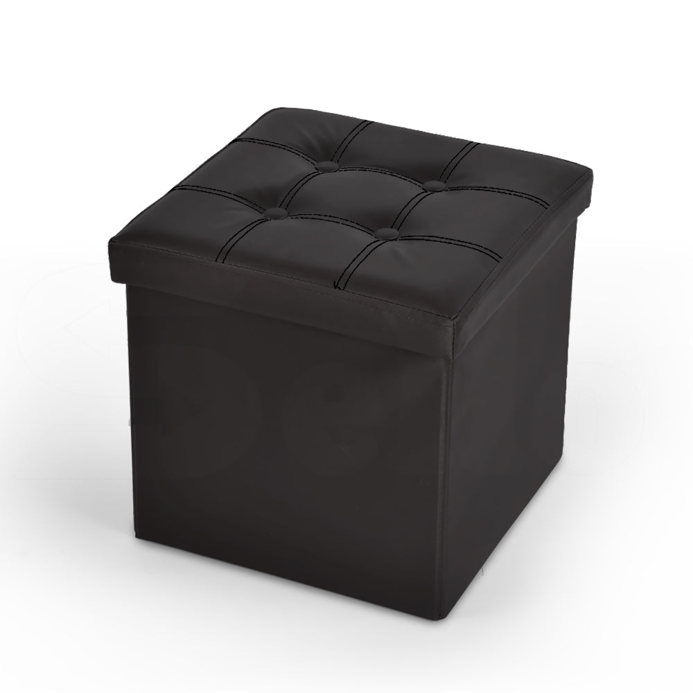 Levede Folding Storage Tufted Ottoman Box Coffee Table Foot Rest Stool Bench