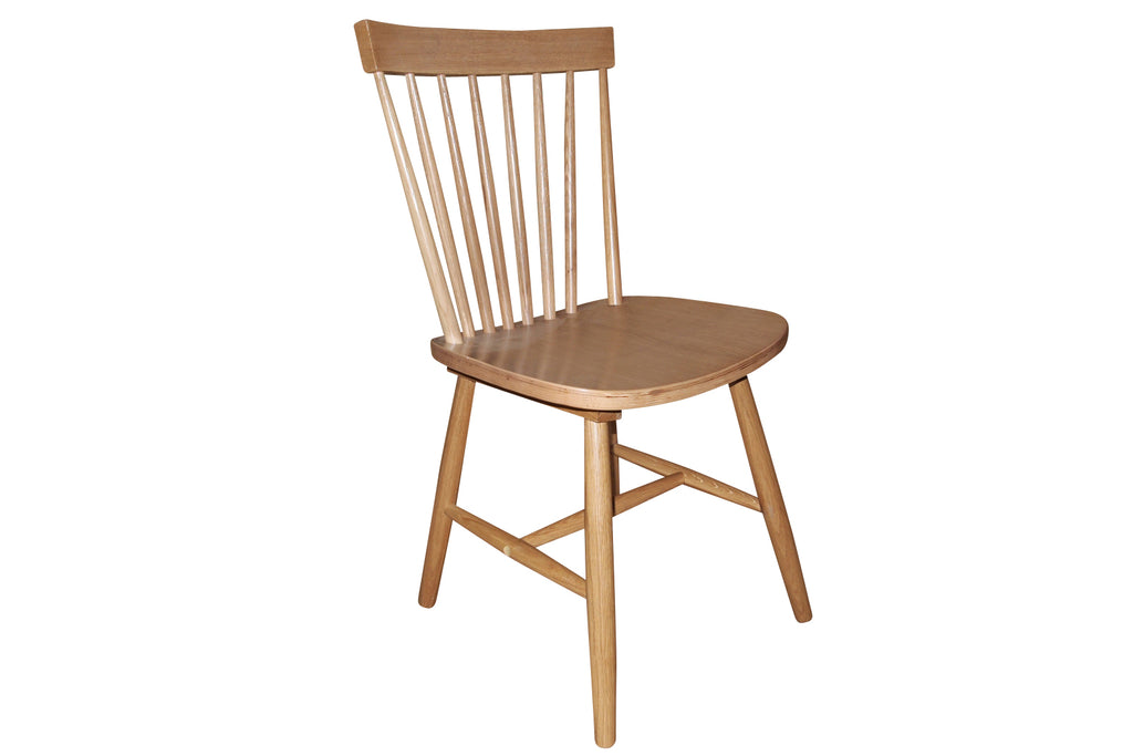Set of 2 Dining Chairs  Ari Solid Oak Spindle back Chairs