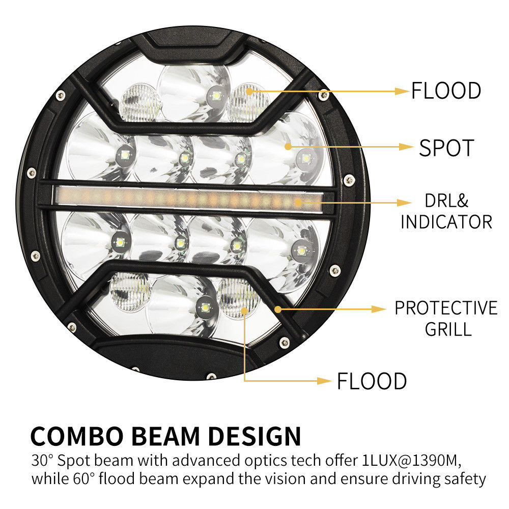 Pair 9inch CREE LED Driving Lights Spotlights Spot Flood Combo 4x4 OffRoad SUV Automotive