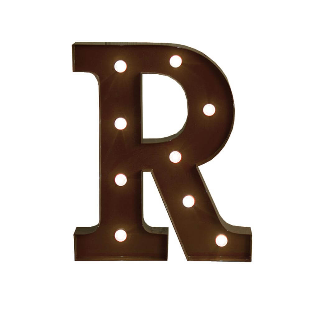 LED Metal Letter Lights Free Standing Hanging Marquee Event Party D?cor Letter R