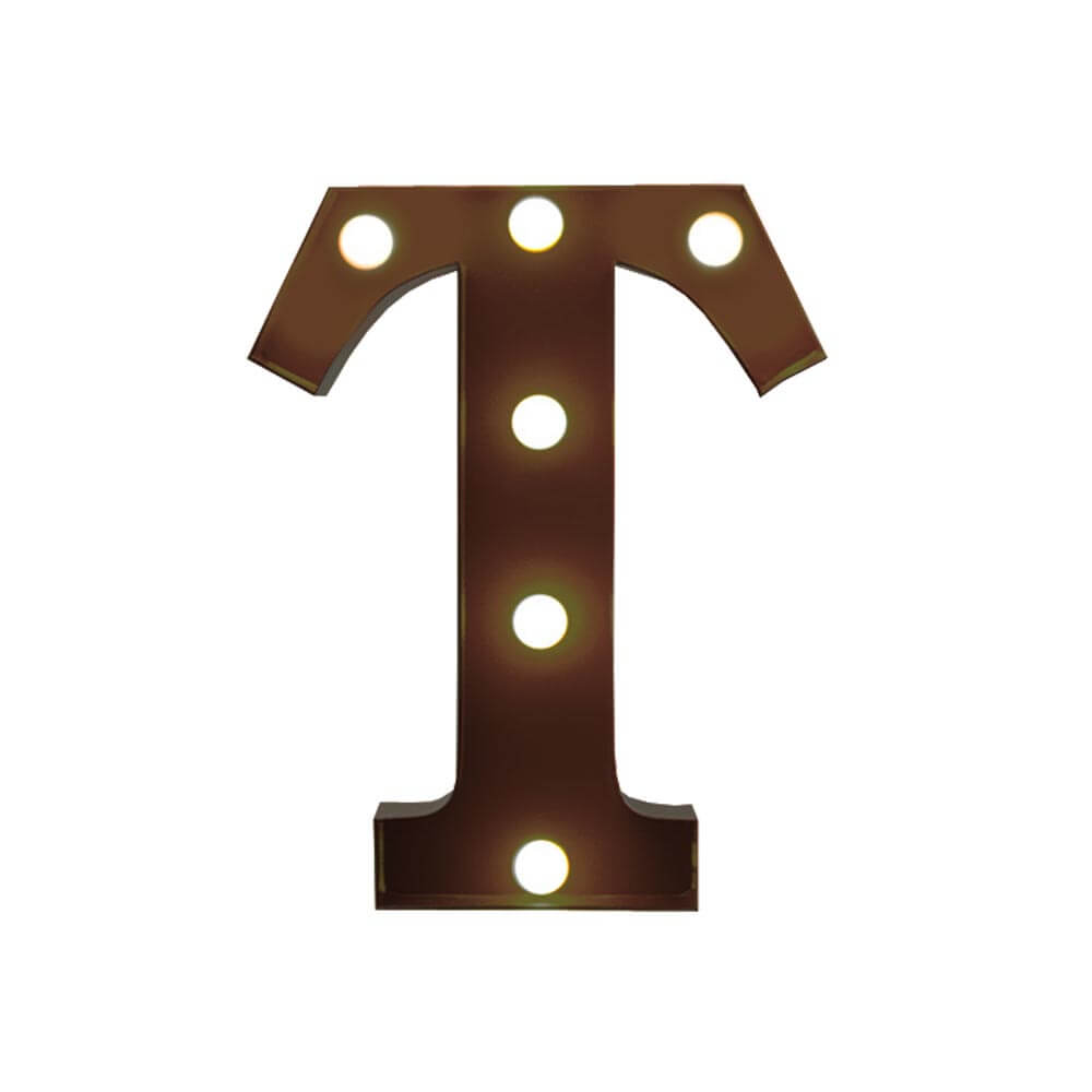 LED Metal Letter Lights Free Standing Hanging Marquee Event Party D?cor Letter T