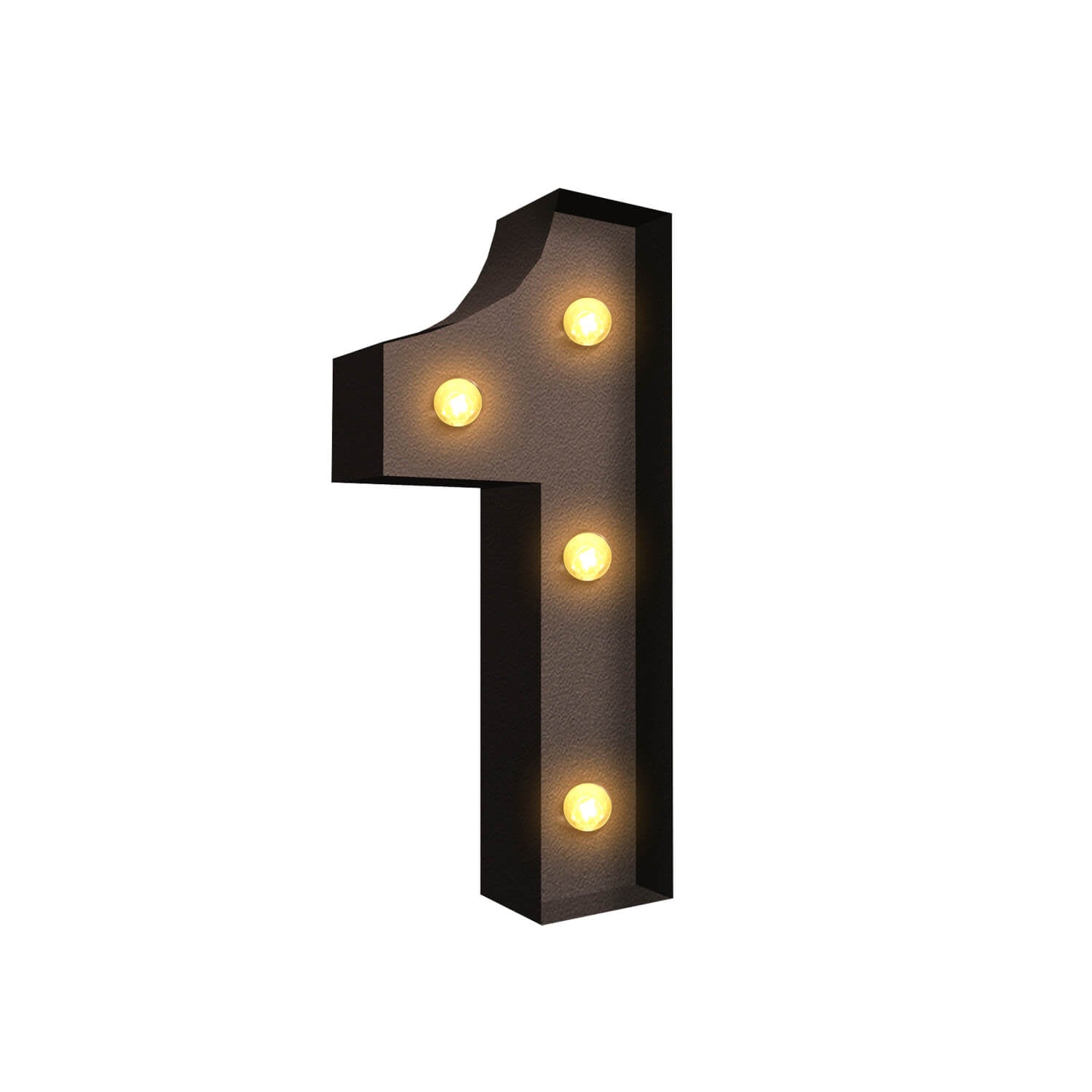 LED Metal Number Lights Free Standing Hanging Marquee Event Party D?cor Number 1