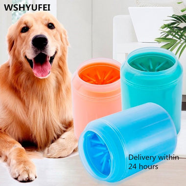 Pet Dog Cats Puppy Paw Cleaner Cup Soft Silicone Combs Portable Outdoor Pet towel Foot Washer Paw Clean Brush Quickly Wash Foot Cleaning Bucket