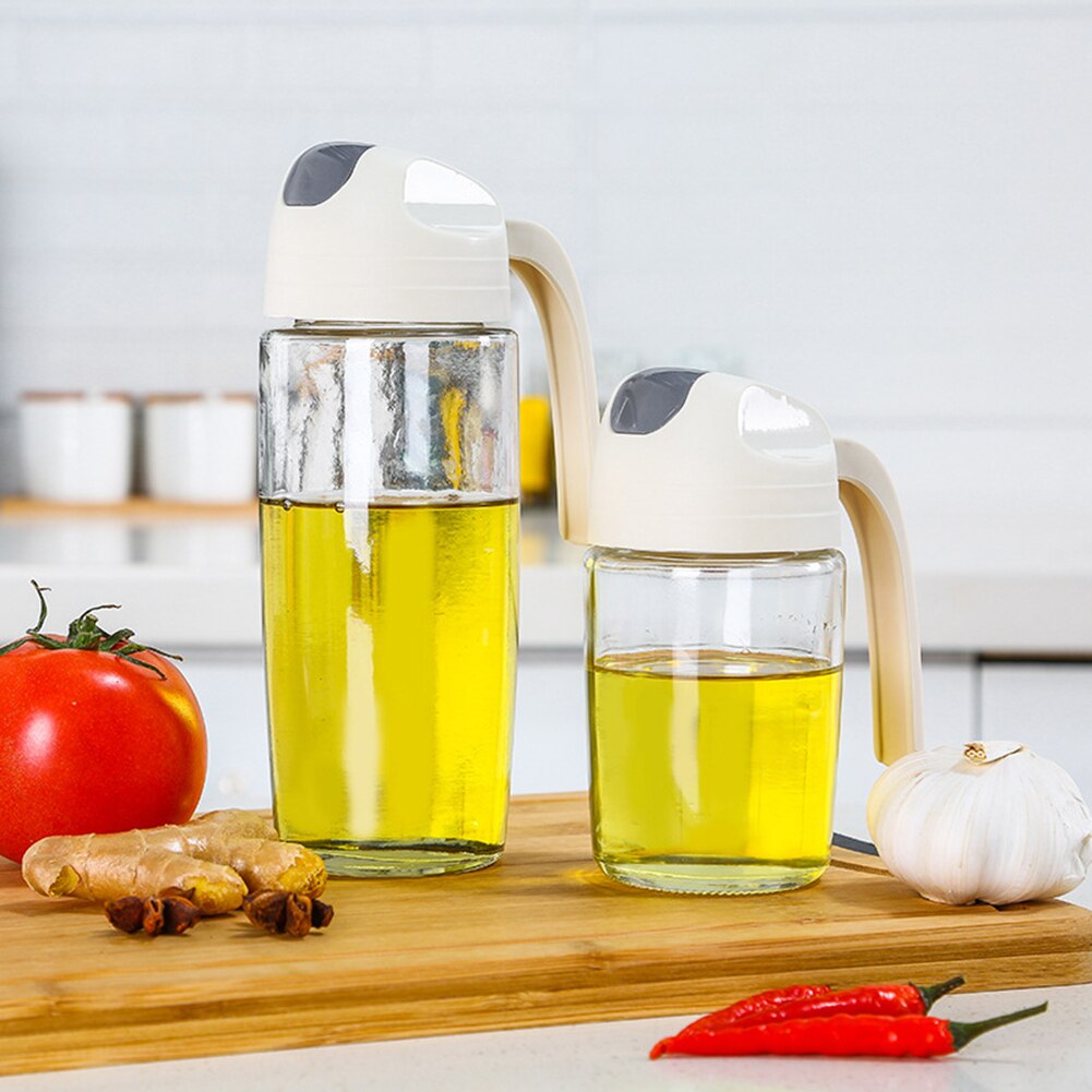 Auto Flip Olive Oil Dispenser Bottle Leakproof Condiment Container Cookware Spice Seasoning Jars Bottles Kitchen  Gadgets 2020
