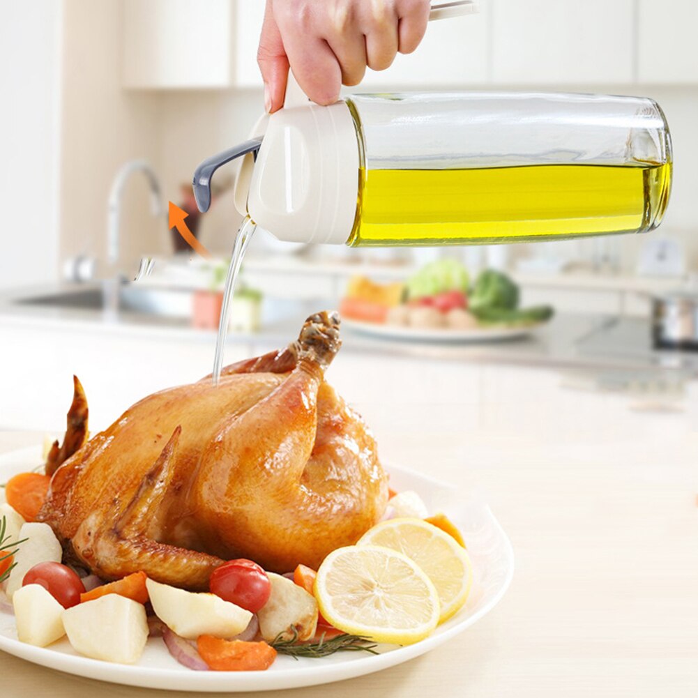 Auto Flip Olive Oil Dispenser Bottle Leakproof Condiment Container Cookware Spice Seasoning Jars Bottles Kitchen  Gadgets 2020