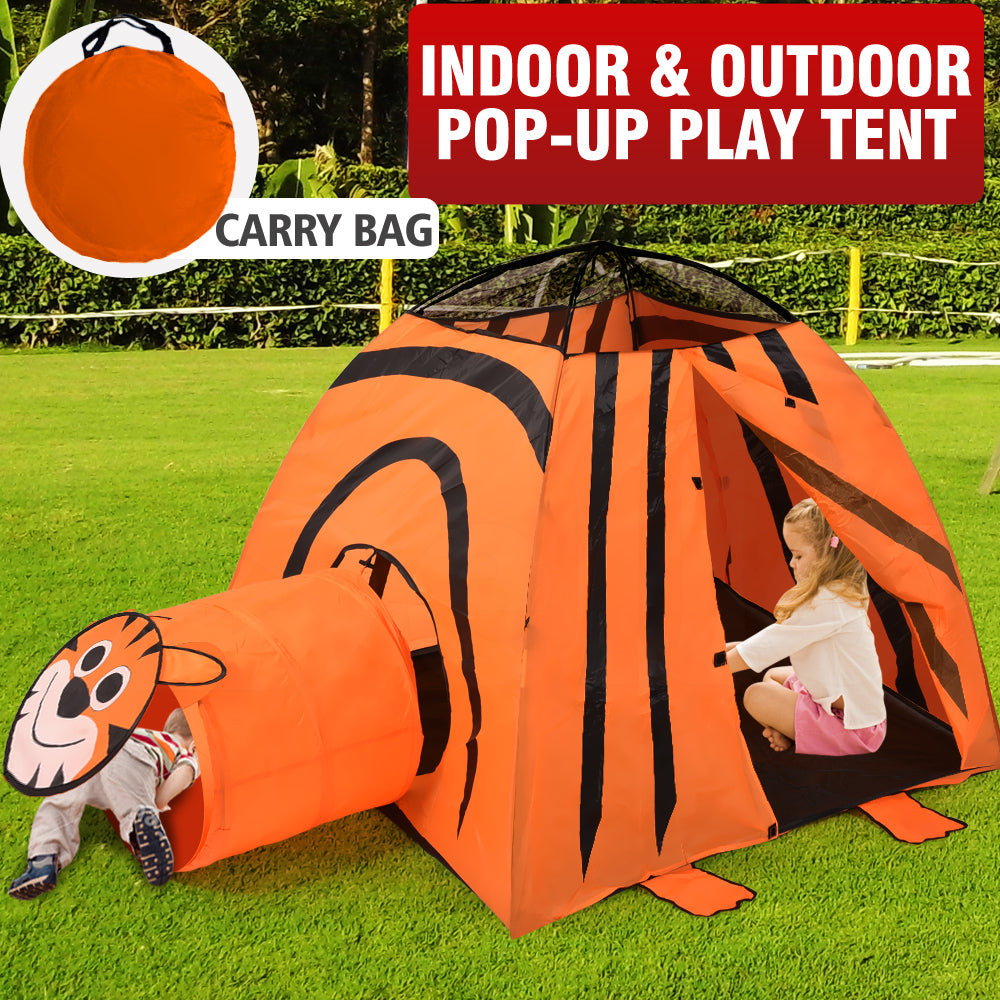 Outdoor Indoor Pop Up Kids Play Tent Tunnel Playhouse Children Home Portable