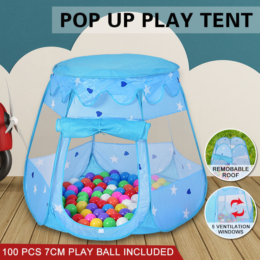 Ball Pit Play Tents for Kids 6-sided Playhouse for Children Indoor Outdoor Tent