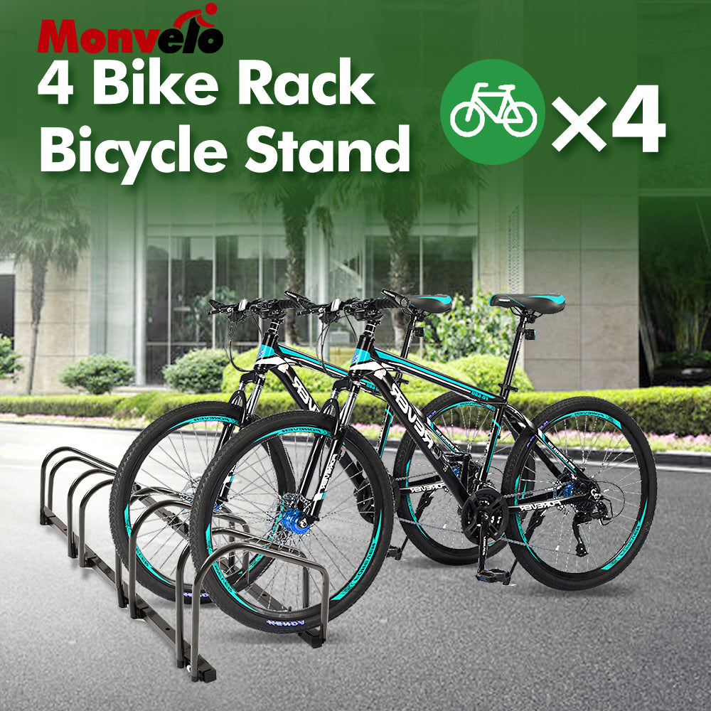 4-Bikes Stand Bicycle Bike Rack Floor Parking Instant Storage Cycling Portable