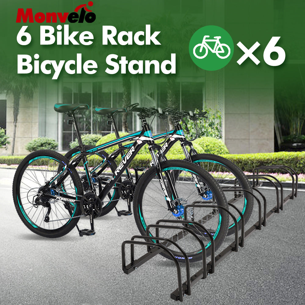 6-Bikes Stand Bicycle Bike Rack Floor Parking Instant Storage Cycling Portable