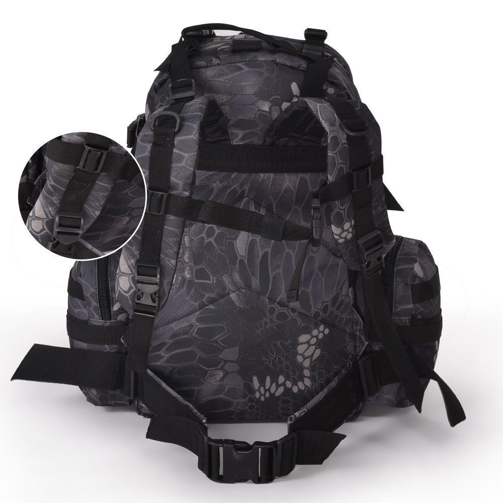 55L Hiking Camping Bag Army Military Tactical Trekking Rucksack Storage Backpack