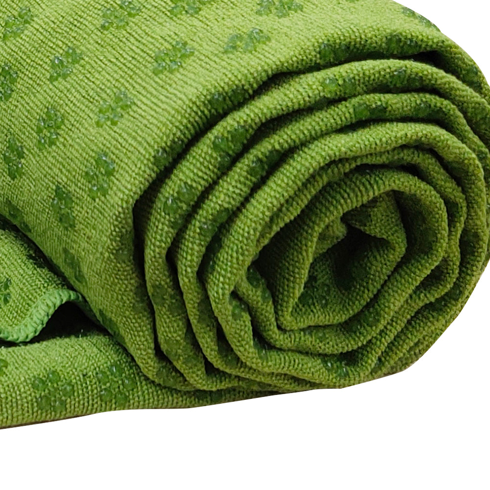 Yoga Towel Fitness Exercise Non-slip Thick Pilate Mat  Microfiber Towel Green