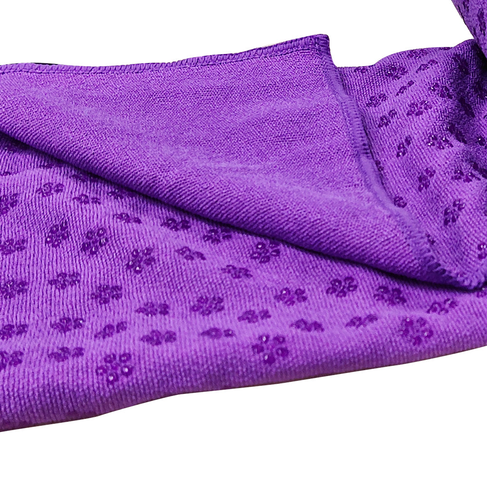 Yoga Towel Fitness Exercise Non-slip Thick Pilate Mat  Microfiber Towel Purple