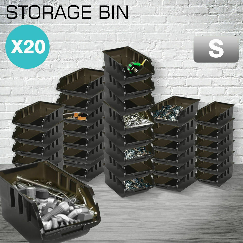 20 Plastic Parts Tools Spare Parts Storage Bins Boxes Organizer Warehouse Garage