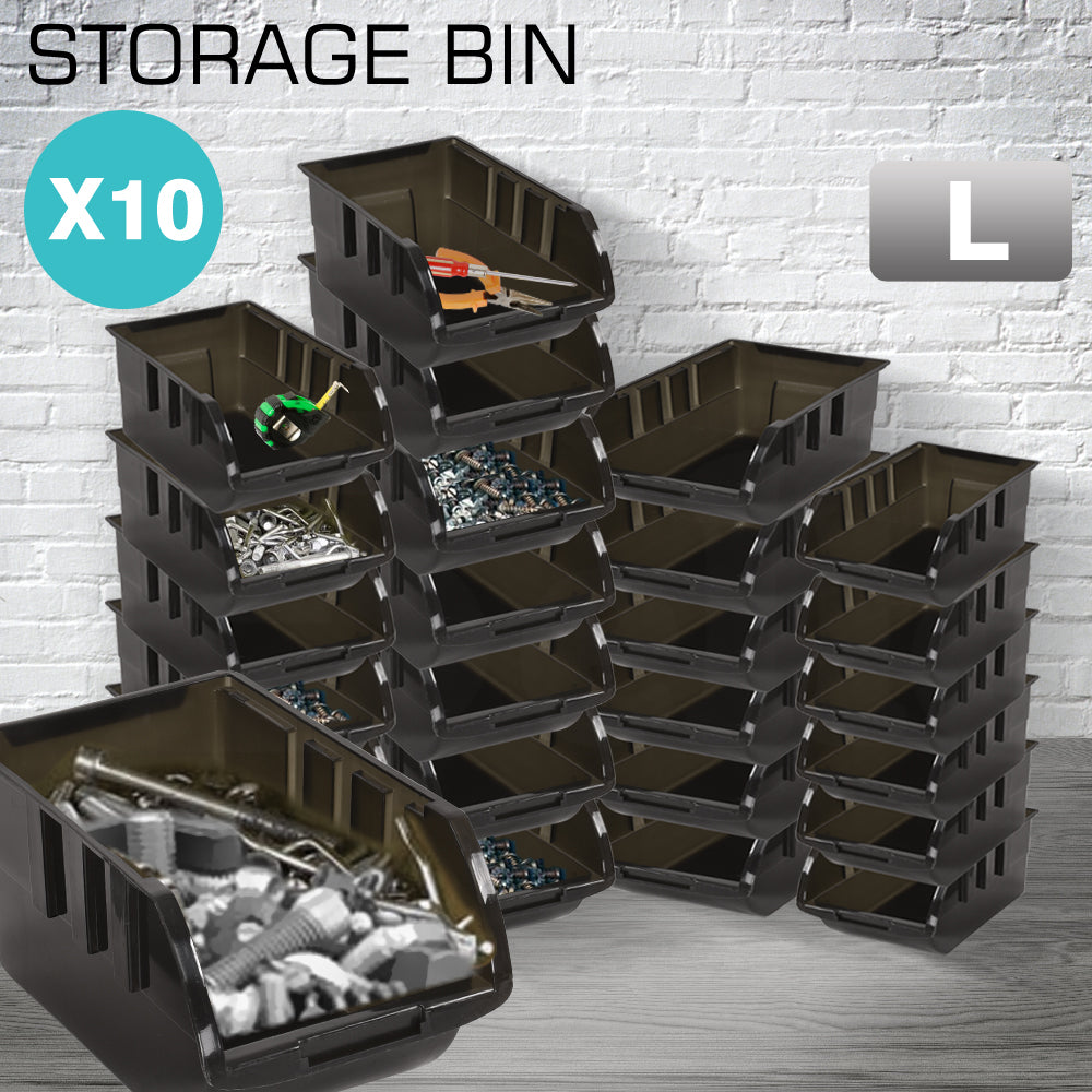 10 Plastic Parts Tools Spare Parts Storage Bins Boxes Organizer Warehouse Garage