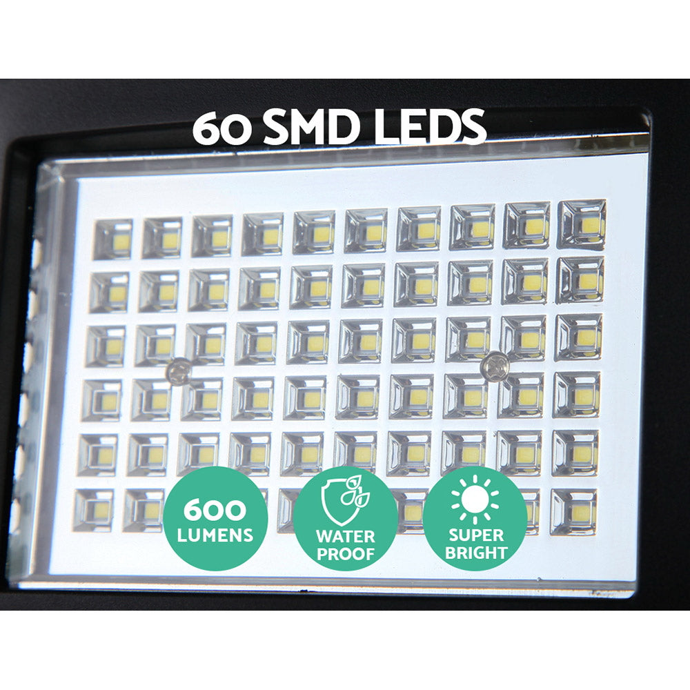 Set of 2 60 LED Solar Powered Sensor Light
