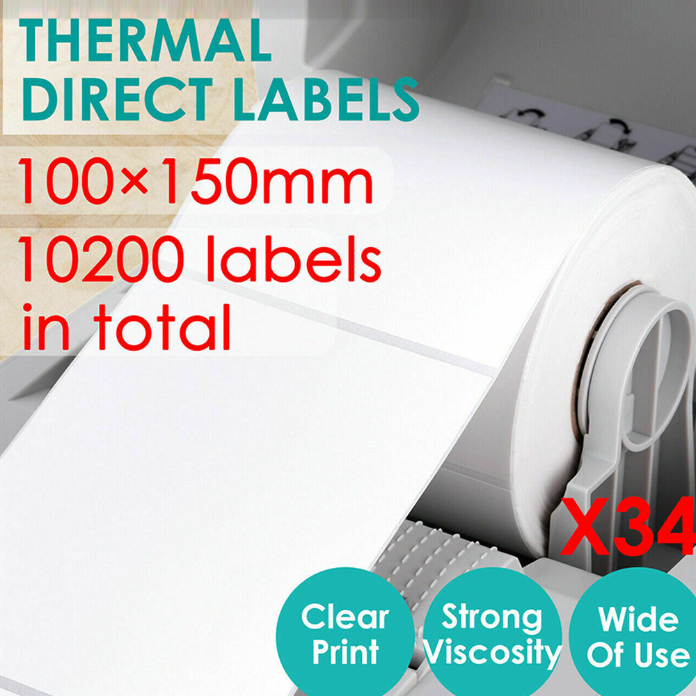 Direct Thermal 100x150mm 4x6 Printing Post Labels Roll Fastway Startrack eParcel