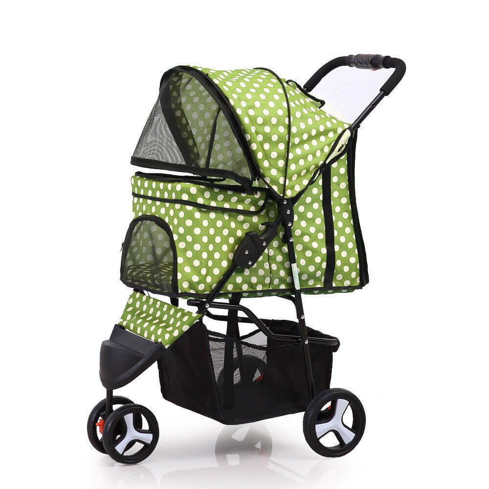 PaWz 3 Wheels Pet Stroller Dog Cat Cage Puppy Pushchair Travel Walk Carrier Pram