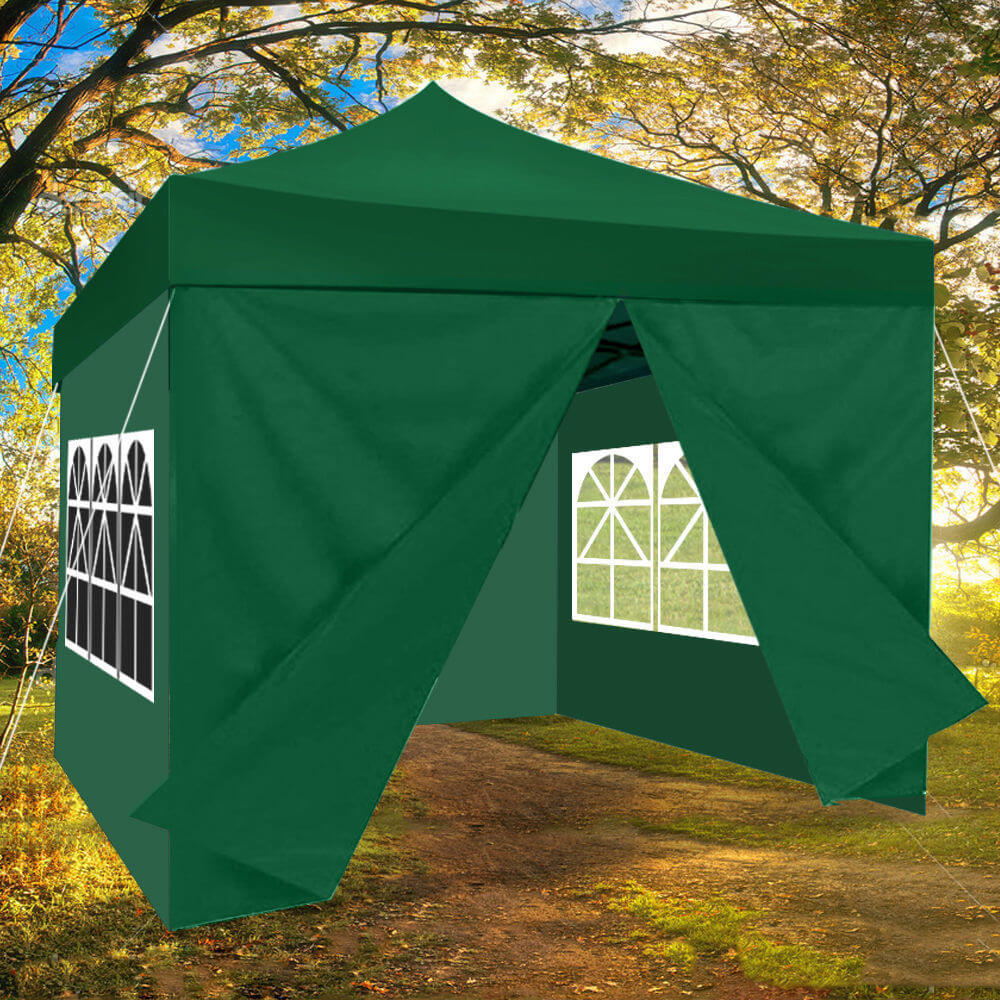 3x3m Pop Up Gazebo Marquee Canopy Folding Tent Outdoor Event Camping & Base Pods