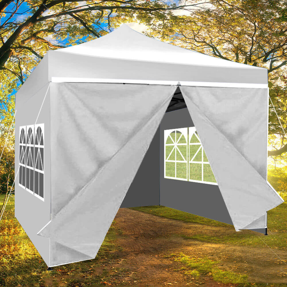 3x3m Pop Up Gazebo Marquee Canopy Folding Tent Outdoor Event Camping & Base Pods