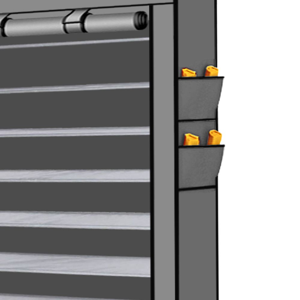 Cheap Affordable Levede 10 Tier Shoe Rack Portable Storage Cabinet Organiser Wardrobe Grey Cover-Store Zone-Online Shopping Store Melbourne Australia