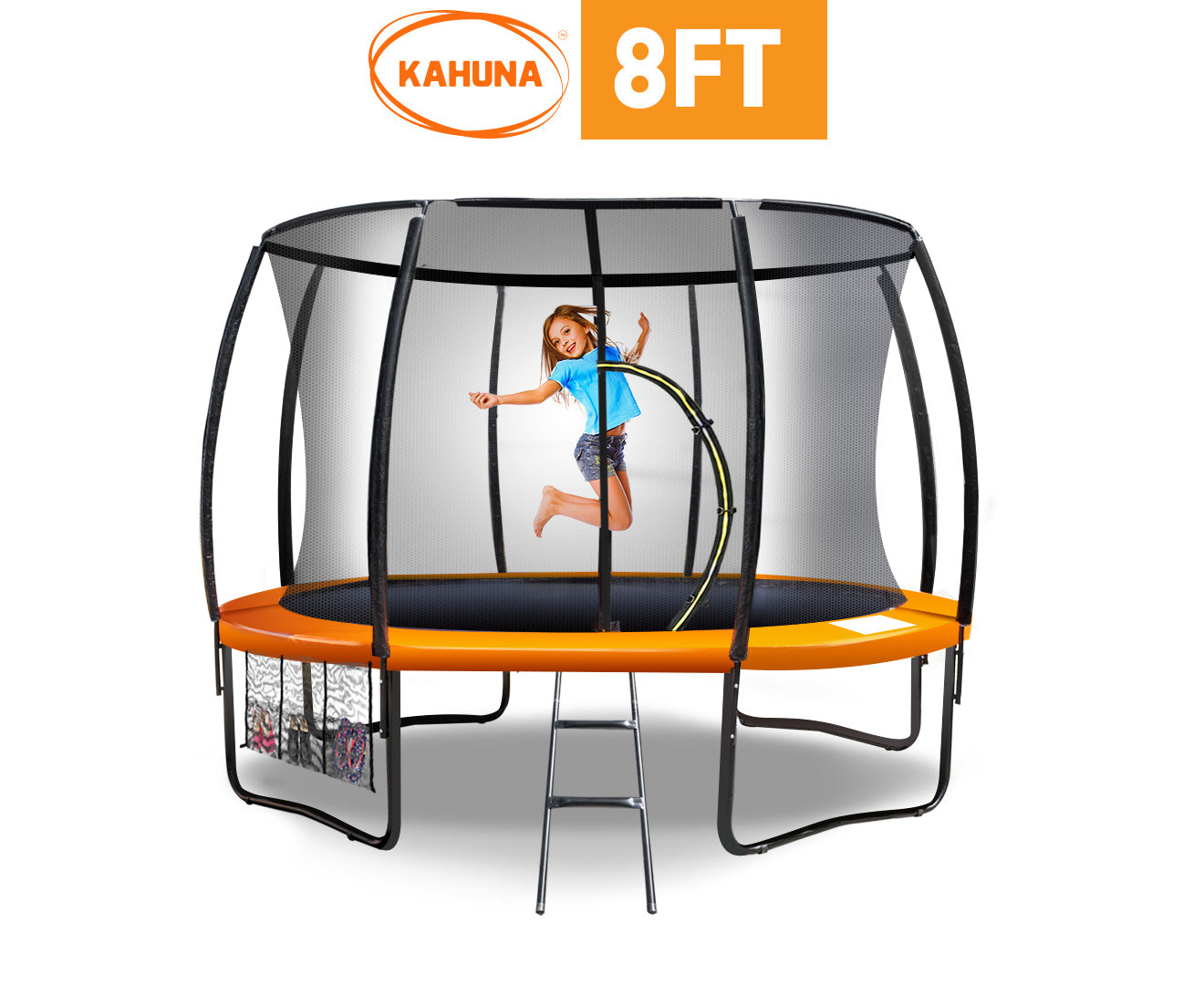 Kahuna 8ft Trampoline Spring Outdoor - Orange