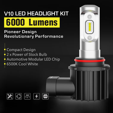 Pair 9005 HB3 LED Headlight Driving Lamp Globe bulb upgrade 12000LM